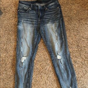 Buckle Blue Skinny Distressed Jeans